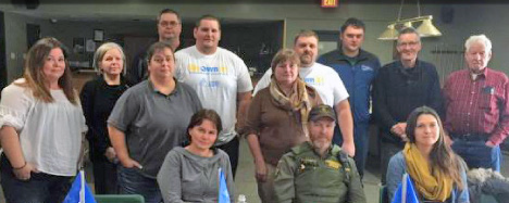Ignace town council members with OPSEU Local 726 members