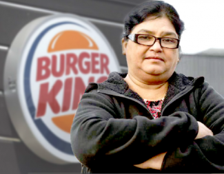 USHA RAM in front of a Burger King